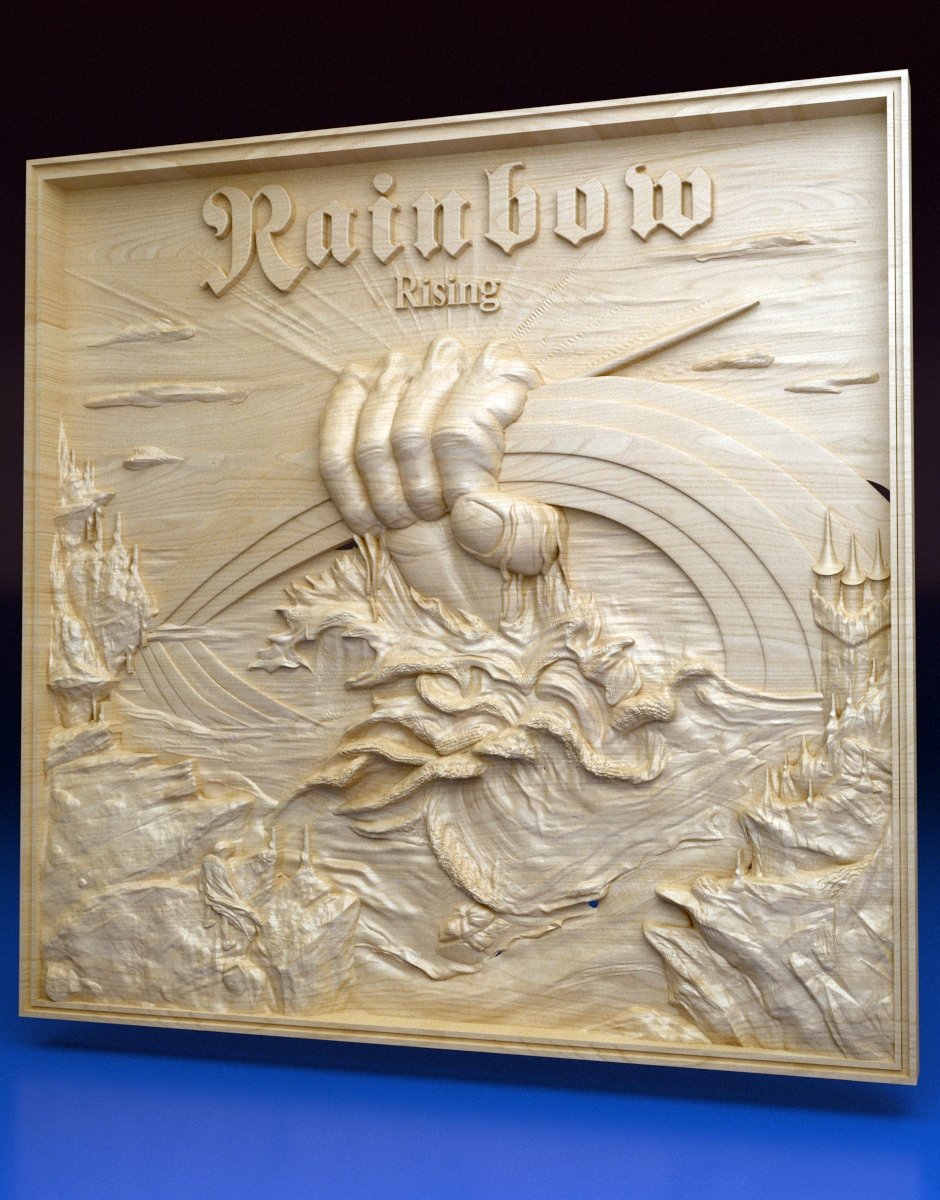 Rising Rainbow Album Cover – Bas Relief for CNC